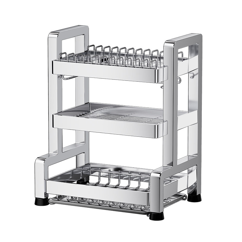 不锈钢厨房置物架碗盘架台面碗碟沥水架家用调料架刀筷砧收纳架子,厨房/烹饪用具,碗架,淘宝优惠券,粉丝福利购,淘宝优惠卷
