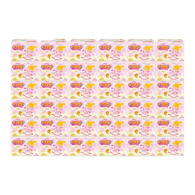 七度空间护垫155mm18片迷你小卫生巾日用超薄透气姨妈巾官方正品