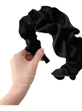 白鹿同款增高颅顶褶皱发箍女款外出发卡显脸小洗脸头箍2026年新款