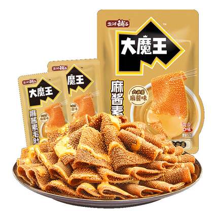 盐津铺子大魔王素毛肚麻酱味火锅六必居魔芋零食辣爽