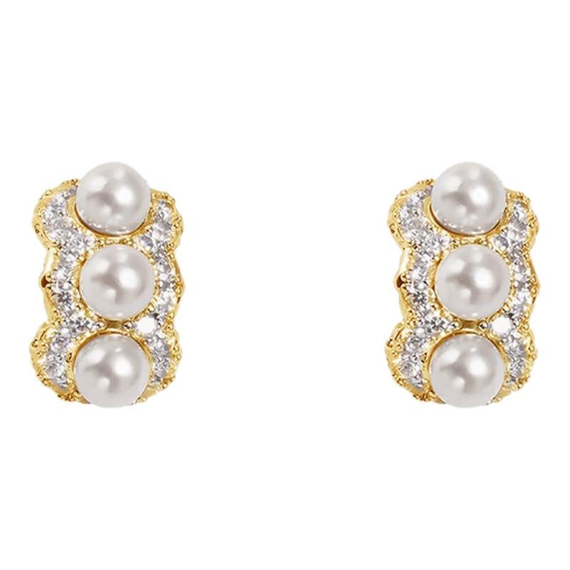 复古简约珍珠款耳环高级感