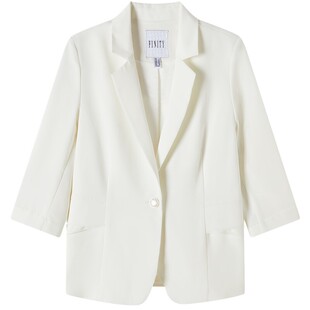 简约气质通勤别致七分袖 新款 百搭外套女 2026年春季 菲妮迪品牌西装