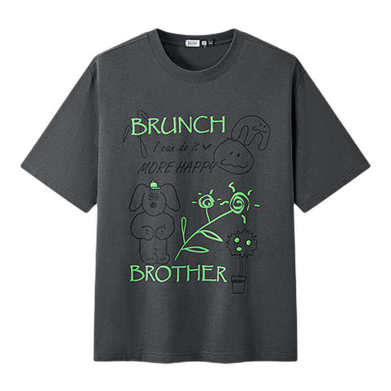 凉感T|森马BRUNCH BROTHER联名短袖T恤男夏季速干针织衫2026新款