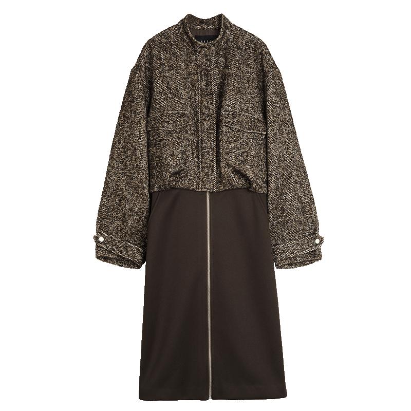 ELLE绵羊毛肌理感短外套