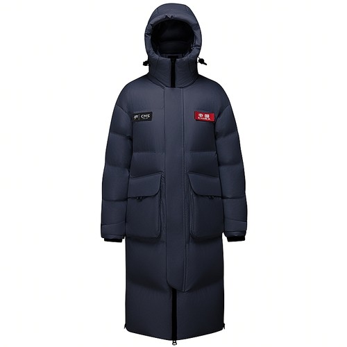 【太空】波司登2025冬新款羽绒服男女长款过膝面包服外套高克重