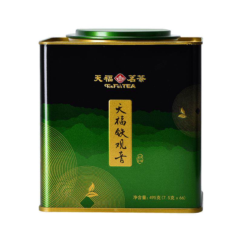 天福茗茶大铁罐清香铁观音乌龙茶茶叶2026春茶大红袍滇红白茶花茶