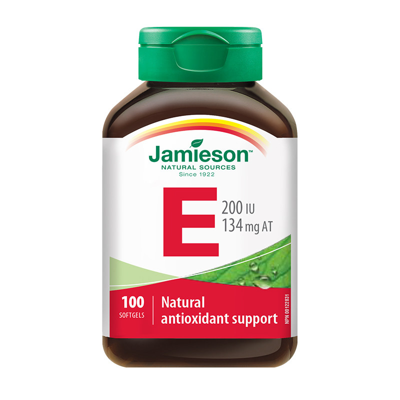 【自营】jamieson健美生维生素E软胶囊小麦胚芽油生育酚维E100粒