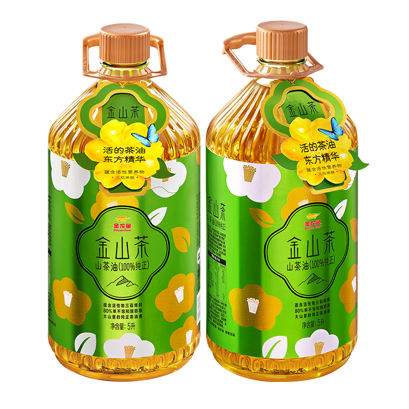 金龙鱼金山茶山茶油5LX2桶茶籽油山茶油纯正官方茶子油食用油