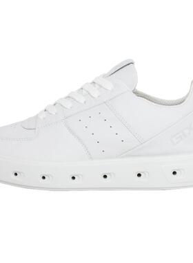 ecco爱步女鞋真皮厚底小白鞋百搭增高板鞋透气休闲鞋 街头209713