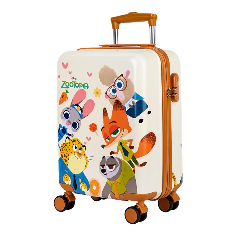 麦斯卡迪士尼正品儿童行李箱女卡通可爱18寸密码锁小型旅行拉杆箱