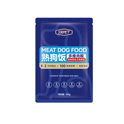 SKPET鲜肉营养熟狗饭犬湿粮包