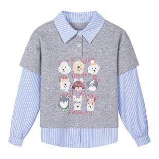 富罗迷女童卫衣儿童春装2026新款春季时髦洋气青少年女孩宝宝上衣