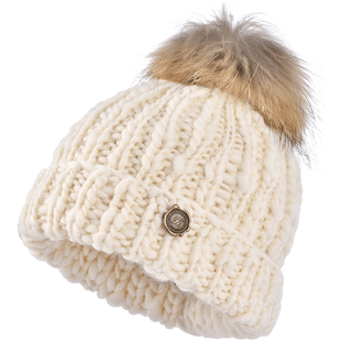 卡蒙帽子女士冬加厚保暖针织帽防风防寒绵羊毛护耳帽毛线帽棉帽