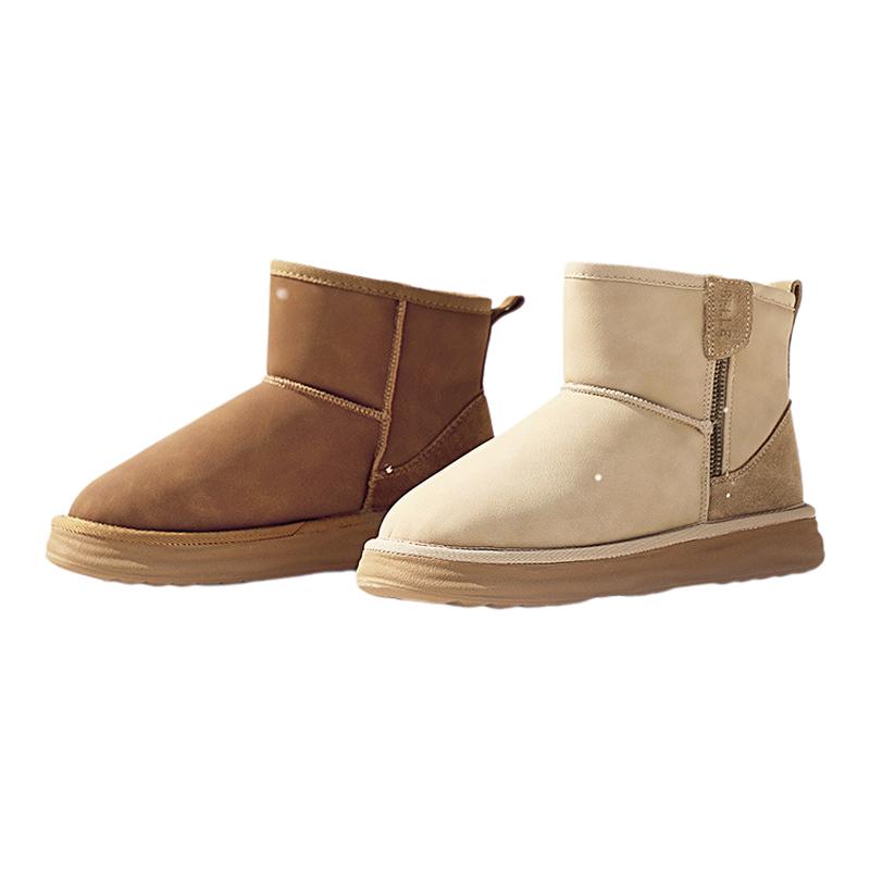 百丽小暖宝厚底羊毛雪地