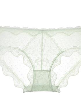 4条107元|歌瑞尔纯欲轻薄蕾丝性感内裤女纯棉裆内裤禁欲系裤衩