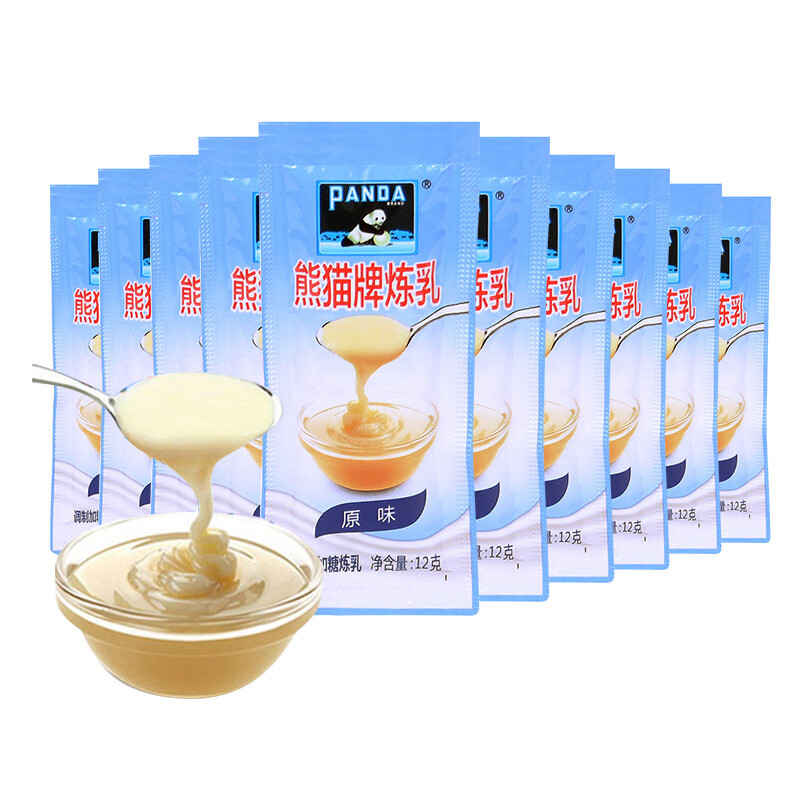 熊猫炼乳小包装家用儿童淡奶油图片