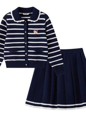 【抗静电】PawinPaw卡通小熊童装25年秋冬新款女童休闲针织套装裙