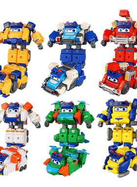 百变校巴变形机器人玩具