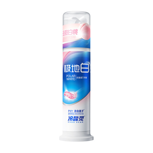 冷酸灵极地白白桃味美白清新牙膏