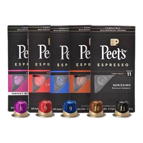 Peets皮爷进口精品胶囊咖啡30颗混合适配nespresso胶囊机