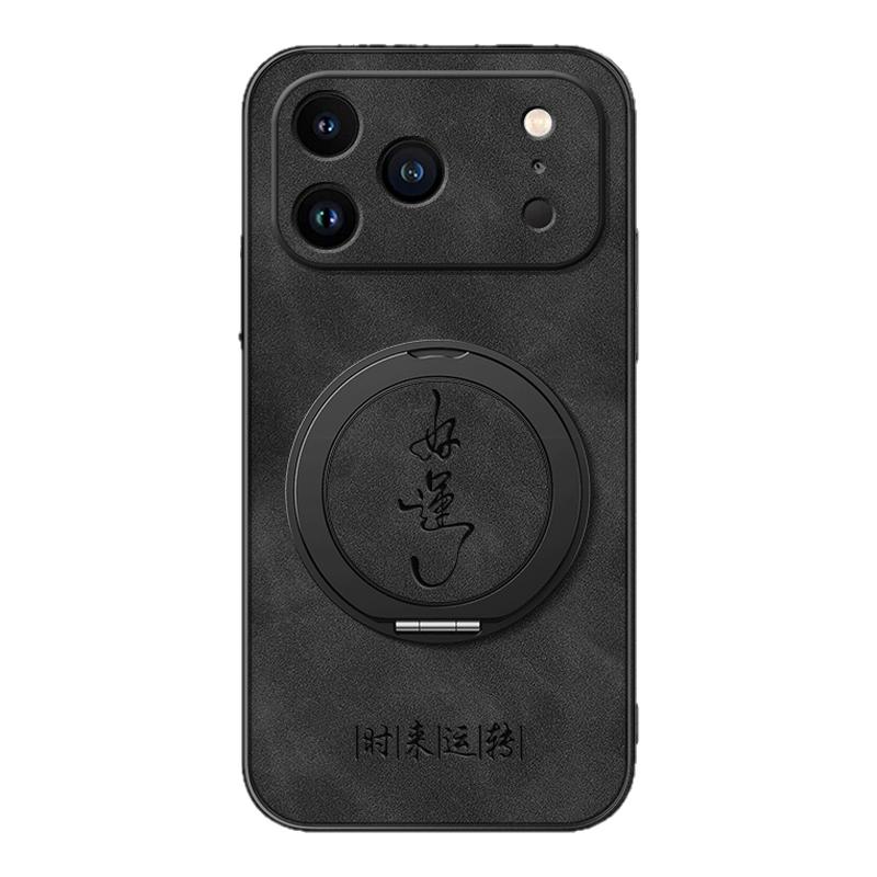 适用苹果17手机壳iphone16promax新款15/17air/13旋转支架14男款磁吸12羊巴皮11软x外壳xsmax如意8plus防摔