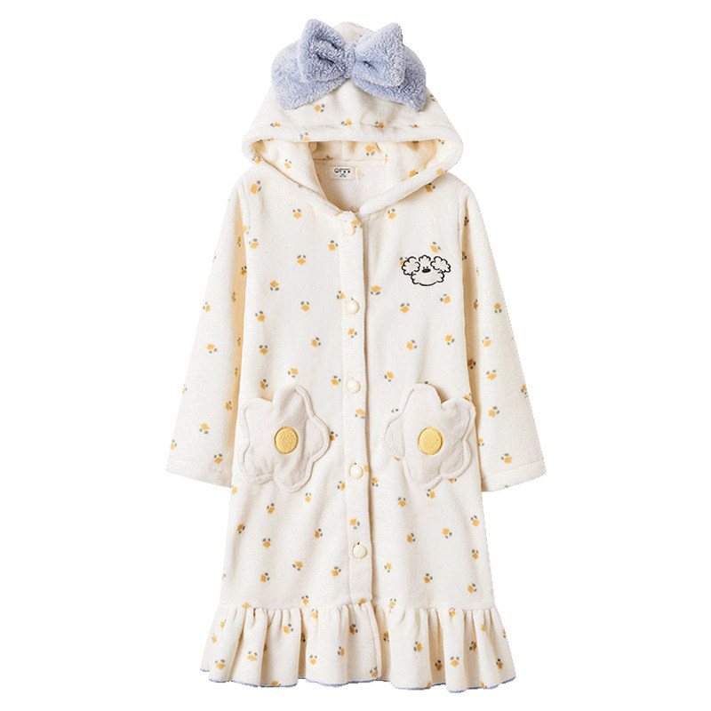 千线艺【厚暖山羊绒】女童睡袍冬加厚珊瑚绒儿童女款家居服家居袍,童装/婴儿装/亲子装,家居袍/睡袍,淘宝优惠券,粉丝福利购,淘宝优惠卷