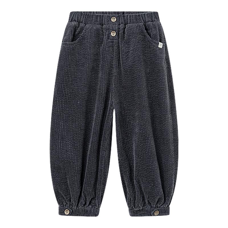 嫚熙童装儿童裤子2025新款秋季保暖灯芯绒宝宝长裤男女童百搭裤子