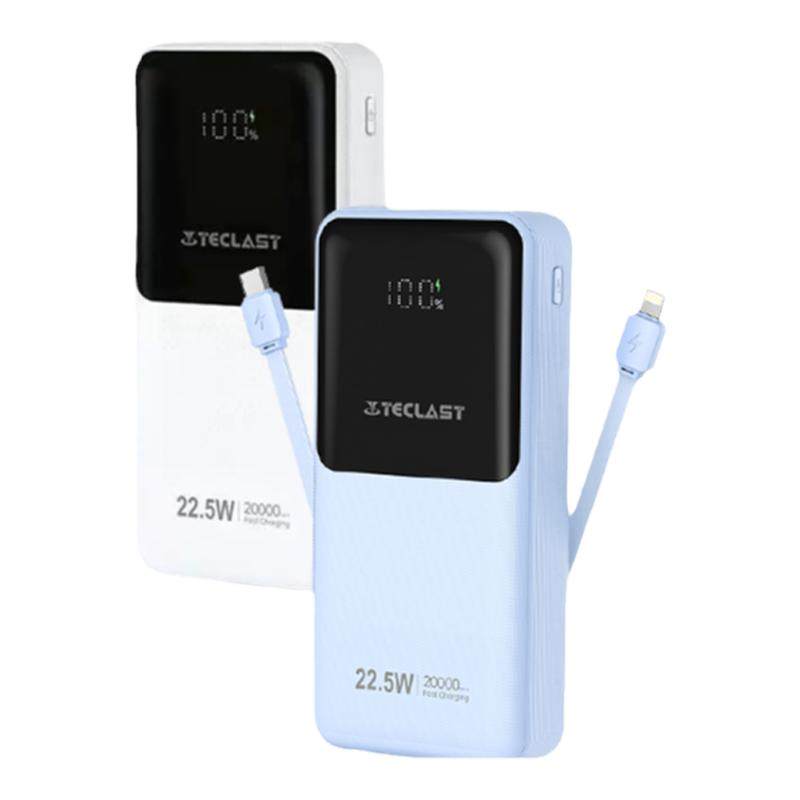 【3C认证】台电2025新款充电宝20000毫安双自带线大容量小