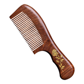 原木老桃木梳子家用木头小静电脱发檀香谭木牛角防男女长发甄品
