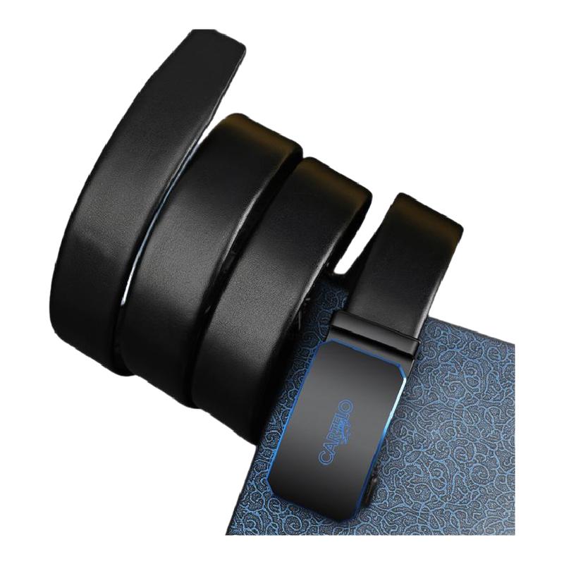 卡帝乐鳄鱼男皮带真皮年轻人商务