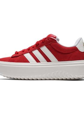 阿迪达斯女鞋2025秋季新款GRAND COURT PLATFORM网球厚底运动板鞋