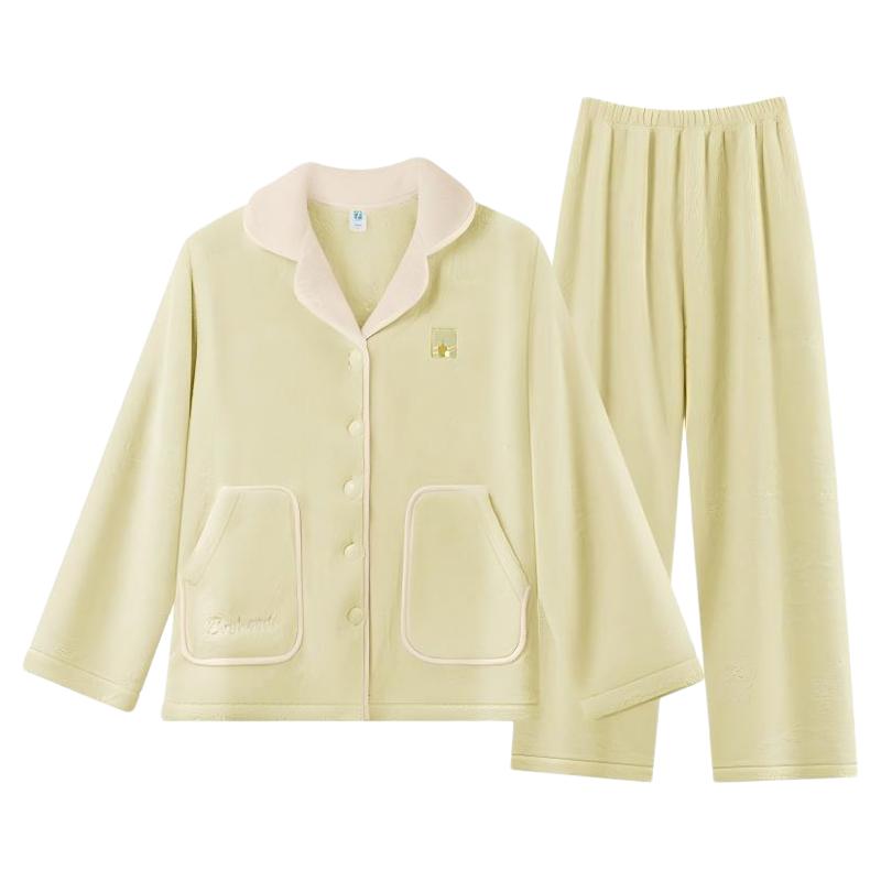 李沁同款法兰绒家居服套装