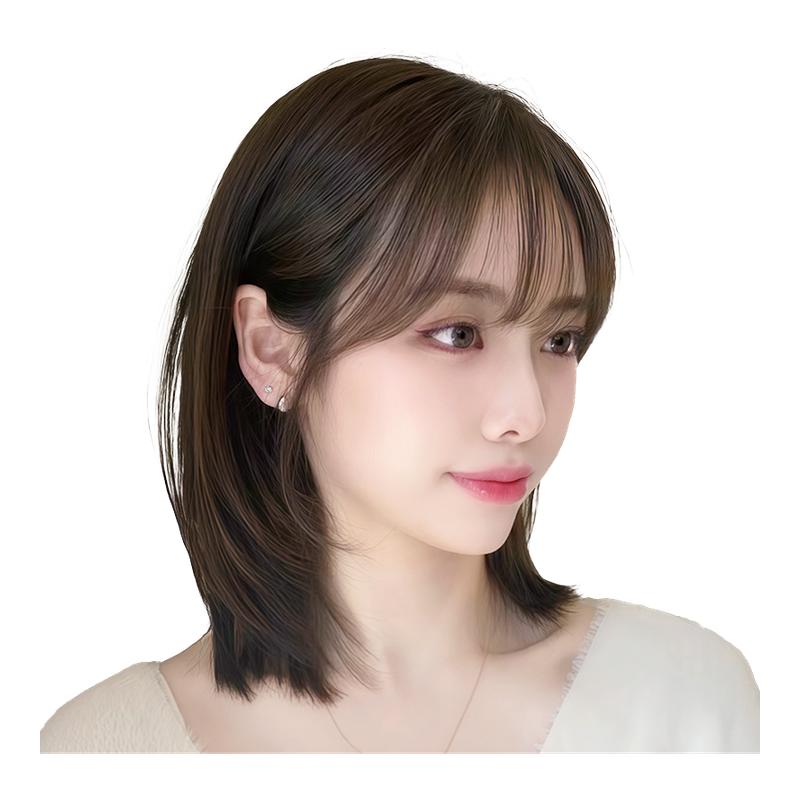 美禾小面积双递针真发头顶刘海片