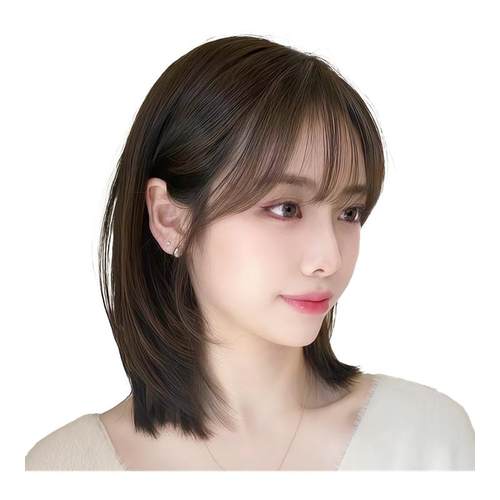 美禾小面积双递针真发头顶刘海片