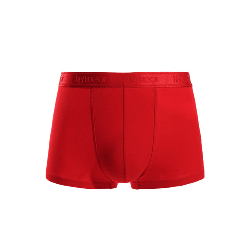 红豆男士内裤红色结婚红中腰