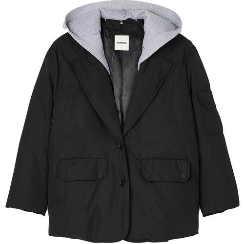 SANDRO女装休闲撞色棉服外套