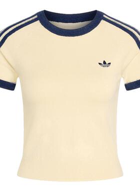 劲浪体育adidas阿迪达斯三叶草女子运动休闲短袖T恤KS7376