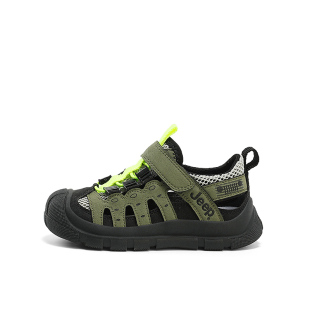 软底男孩沙滩鞋 Jeep男童包头凉鞋 儿童涉水速干溯溪鞋 新款 2026夏季