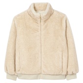 季 简约立领毛绒人造皮草外套 法式 末7折SANDRO2025秋冬新款 女装