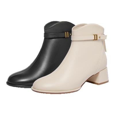 百丽女靴子冬季新款粗高