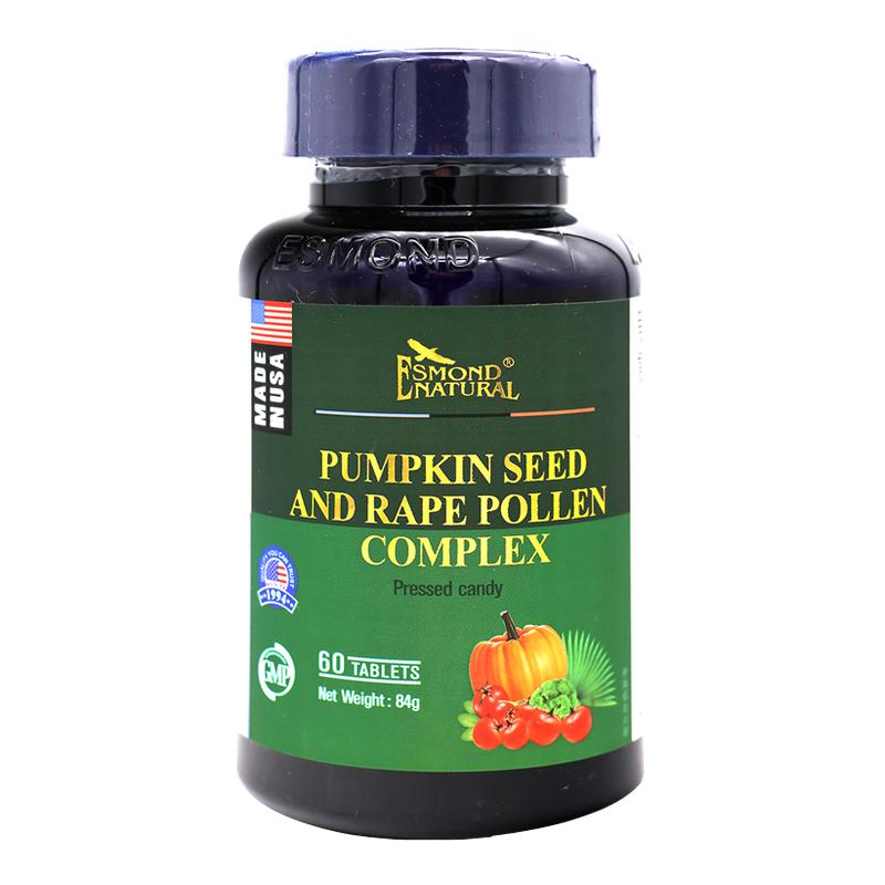 美国爱司盟牌南瓜子菜花粉复合片压片糖果60片正品旗舰店