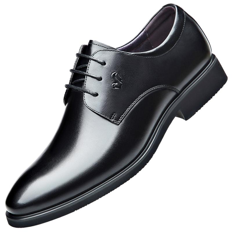富贵鸟内增高商务正装男士皮鞋