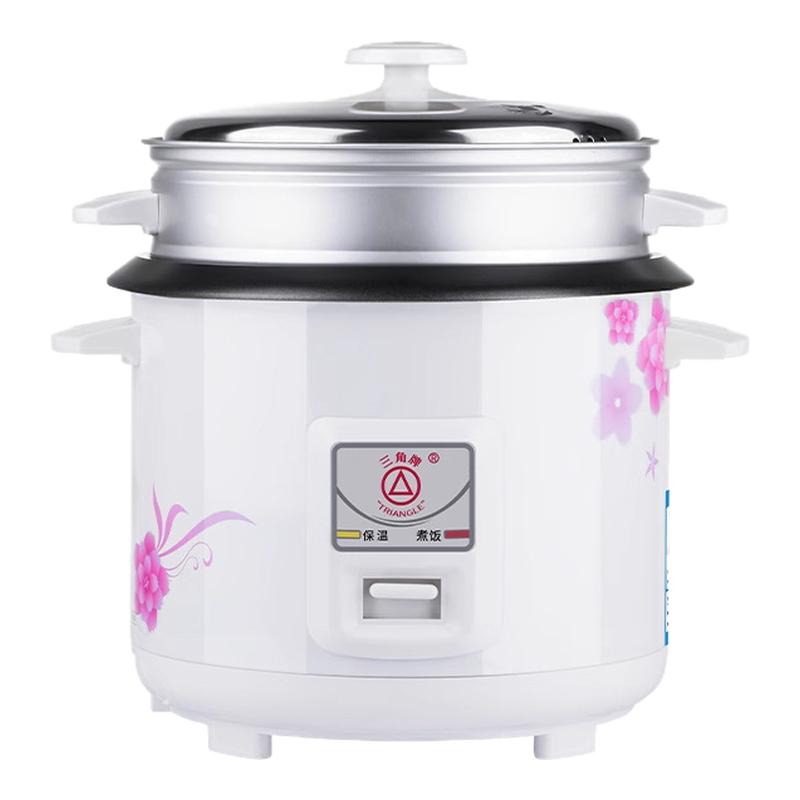 三角老式按键款电饭煲2-3-4-5-6L家用加厚不粘内胆电饭锅双层蒸煮