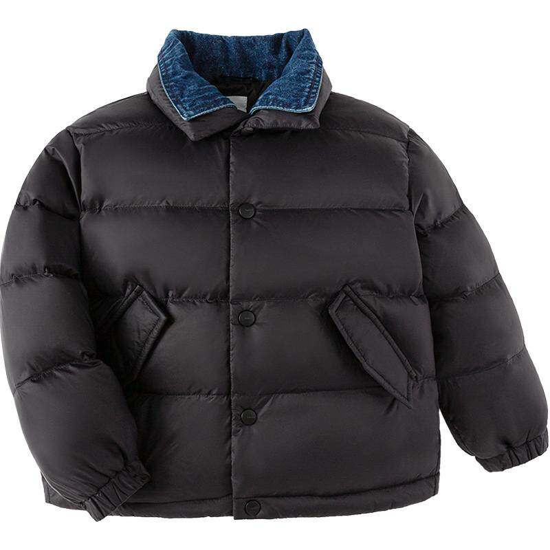 巴拉巴拉男童羽绒服宝宝韩版加厚外套冬装新款童装儿童洋气牛仔潮