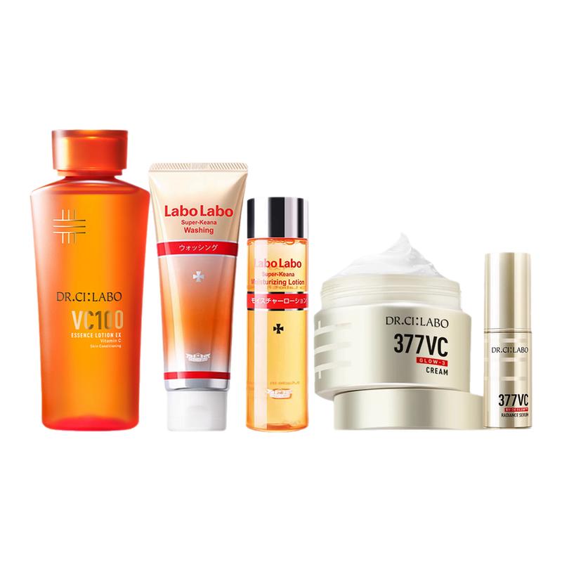 Dr.Ci:Labo城野医生377精华面霜vc100精华水氨基酸洁面乳化妆水