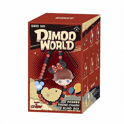 壹号POPMART泡泡玛特DIMOO WORLD × 迪士尼系列手机挂绳盲盒