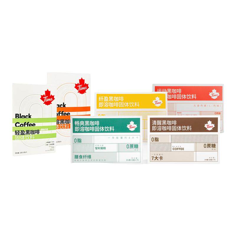 【店铺热卖】Tims天好咖啡清醒黑咖啡畅爽速溶咖啡美式0蔗糖添加