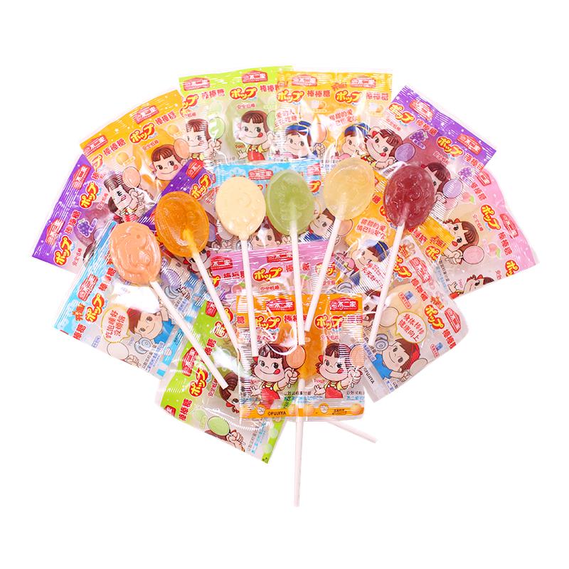 不二家棒棒糖水果牛奶味硬糖幼儿园零食奖励学生儿童结婚满月喜糖