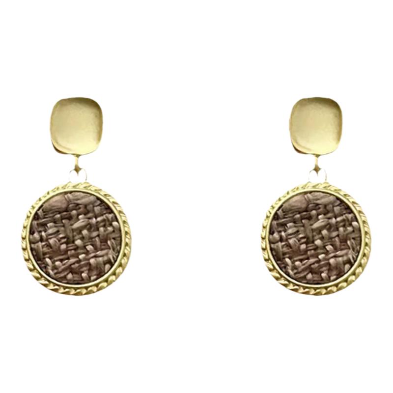 复古气质美拉德耳钉女