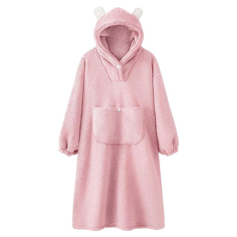 幸棉冬季加厚睡衣女羊羔绒中长款家居服保暖舒适睡袍女猫猫风穿搭,女士内衣/男士内衣/家居服,睡袍/浴袍,淘宝优惠券,粉丝福利购,淘宝优惠卷